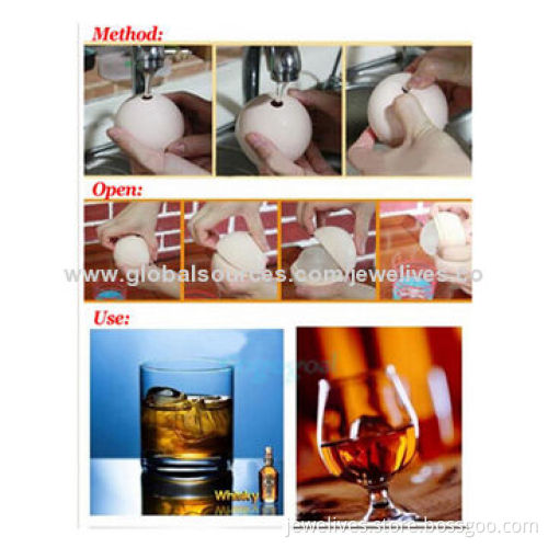 Flexible Silicone Ice Round, Melts Slower in Drinks